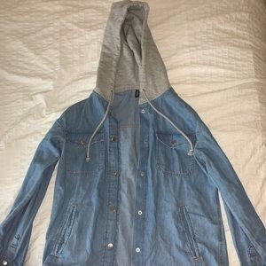 Denim hoodie jacket